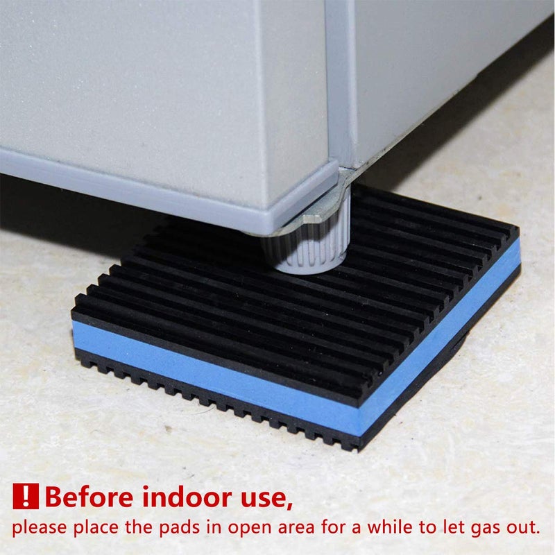 LBG Products Rubber Anti-Vibration Isolator Pads,Heavy Duty Blue EVA Pad for Air Conditioner,Compressors,HVAC,Treadmills etc(4'' X 4'' X 7/8") - Image 5